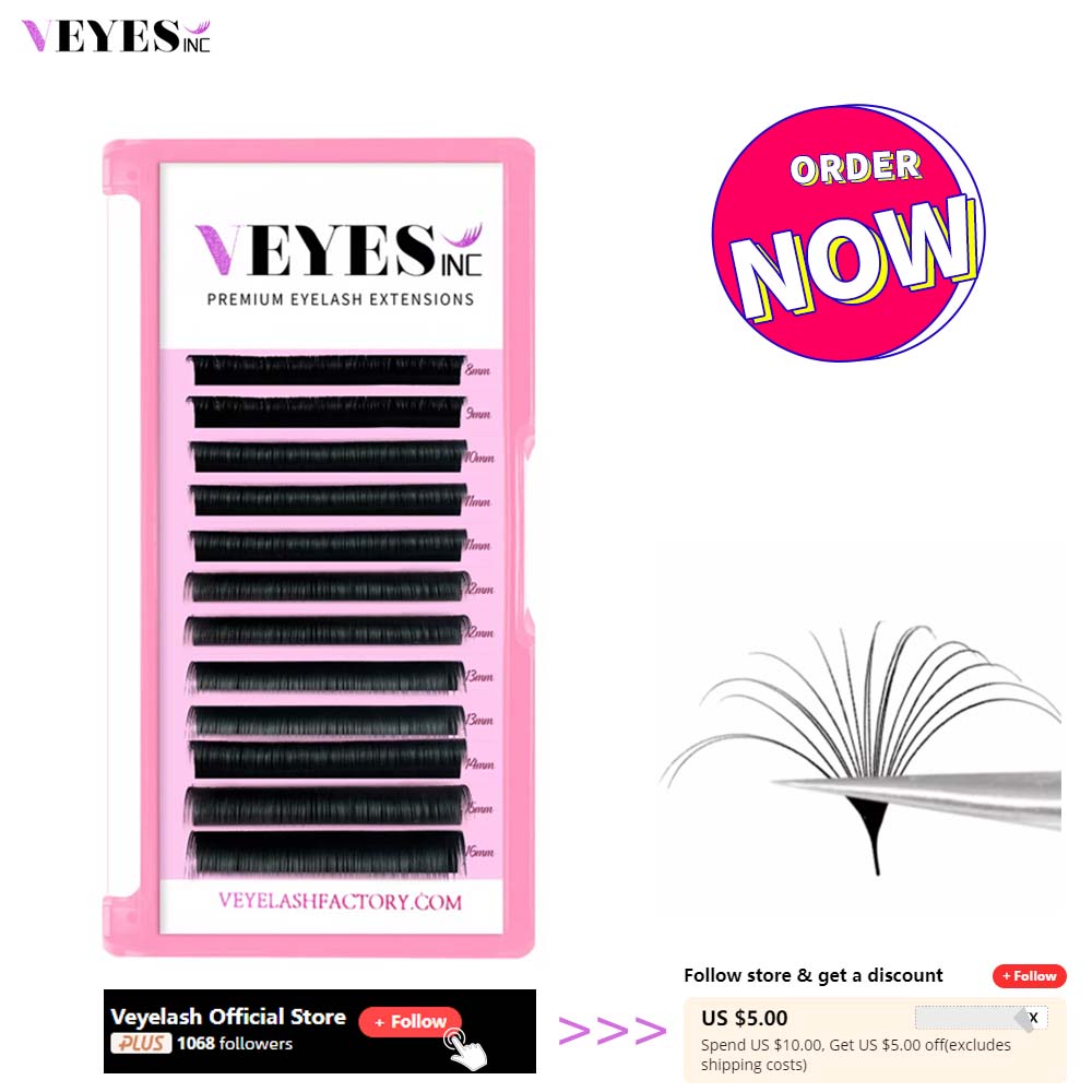 Beauty Flower Makeup - Ресницы Veyes Inc для наращивания, легкие