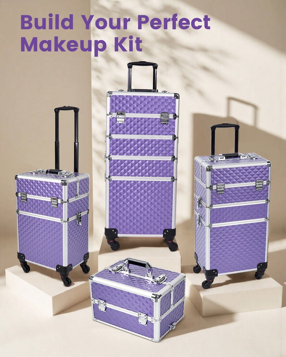 Косметический чемодан-тележка  – обзор и цена Beauty Makeup Trolley