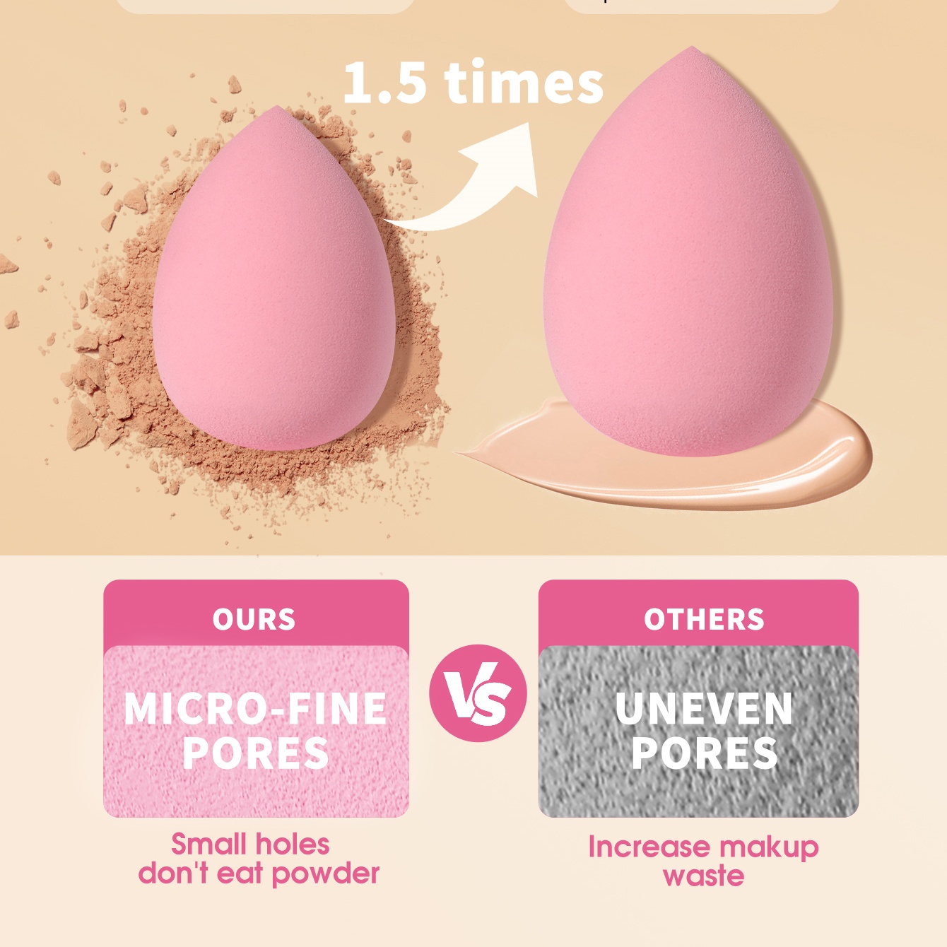 Набор из 16 розовых спонжей и  – обзор и цена Beauty Blender In Makeup